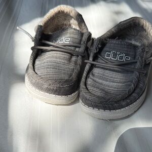 Hey Dude Kids Gray Moccasins